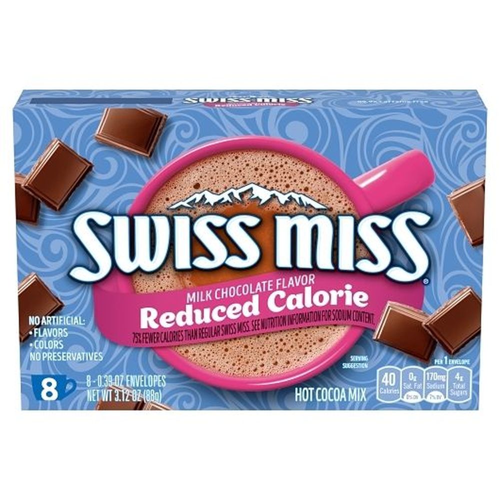 Swiss Miss Reduced Calorie Hot Cocoa Mix, 3.12 Ounce -- 12 Per Case