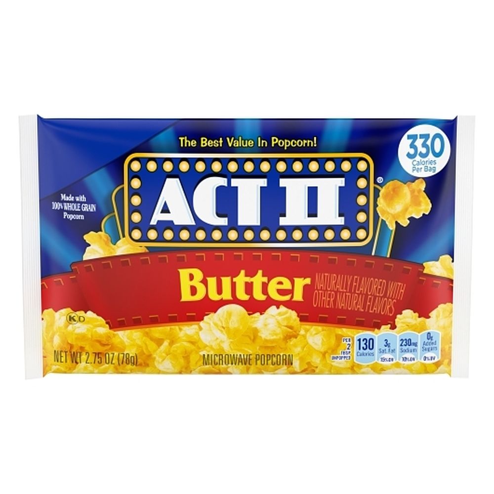 Act Ii Tray Butter Microwave Popcorn, 2.75 Ounce -- 72 Per Case