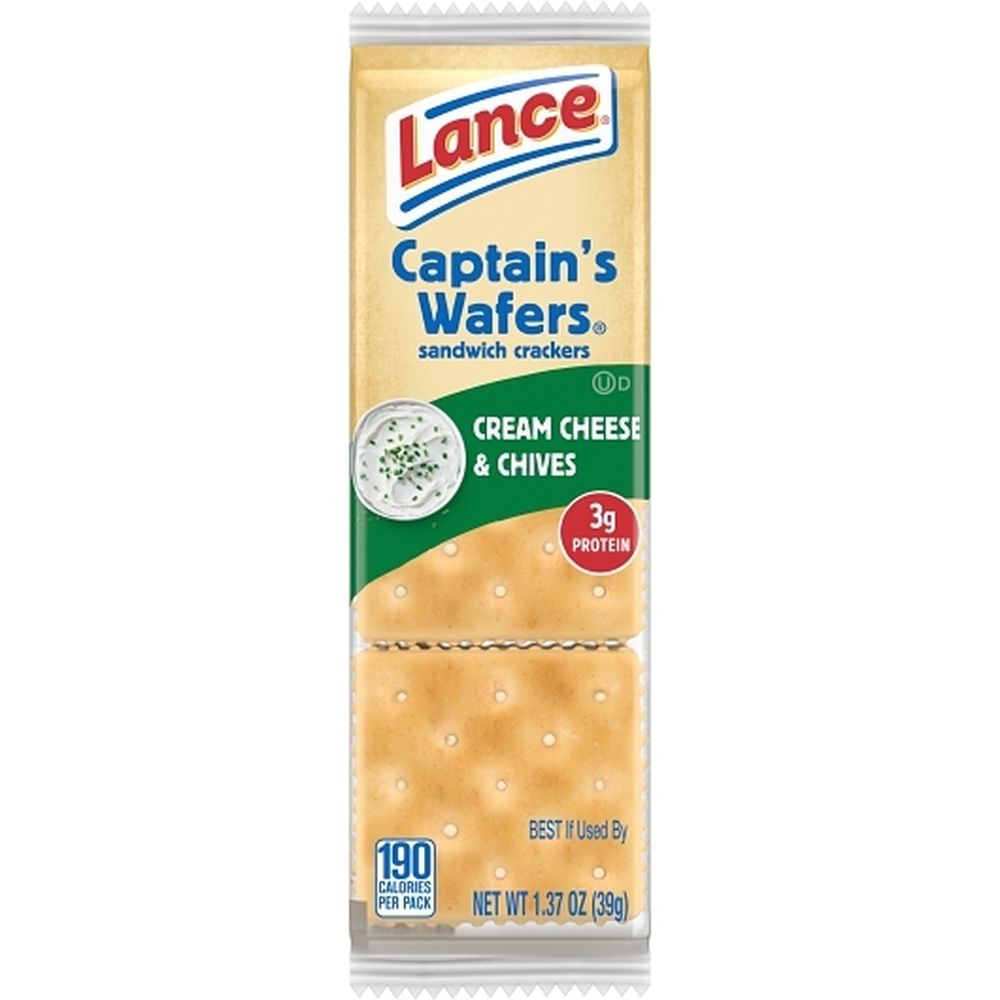 Captains Wafers Cream Cheese and Chives Sandwich Crackers