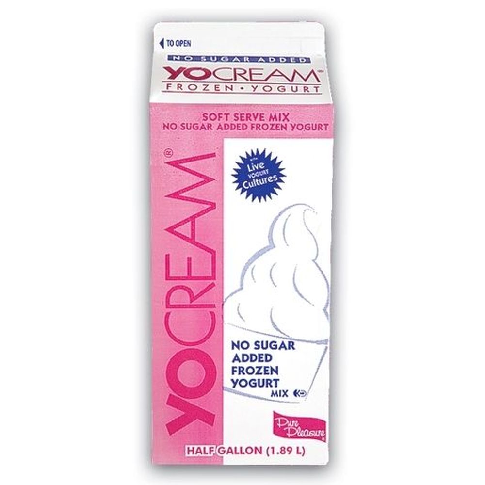Yocream No Sugar Added Vanilla Fat Free Soft Serve Yogurt Mix, 64 Ounce -- 6 Per Case
