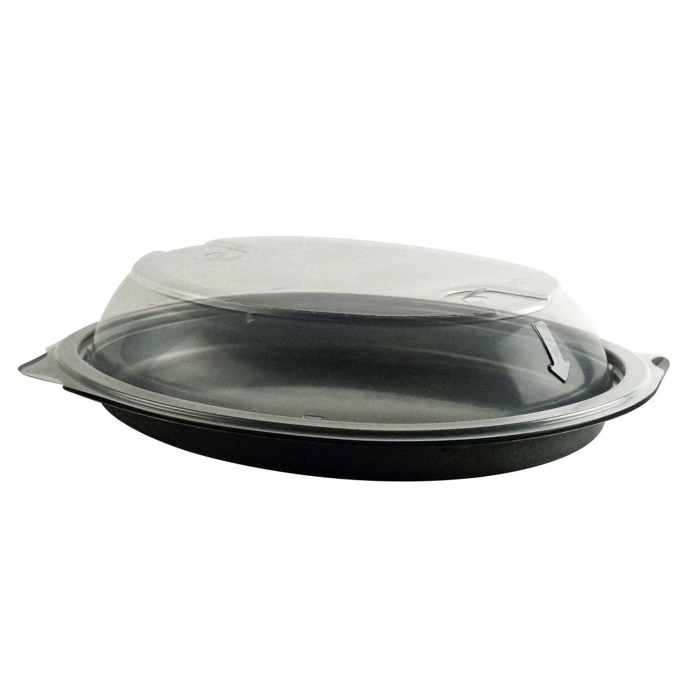 Snap N Go Black Polypropylene Base with Clear Anti Fog Lid - Combo Pack