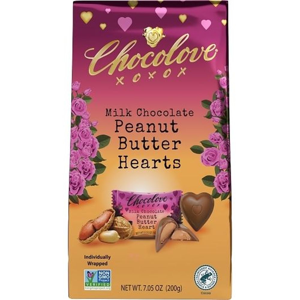 Creamy Salted Peanut Butter Heart Shaped Milk Chocolate