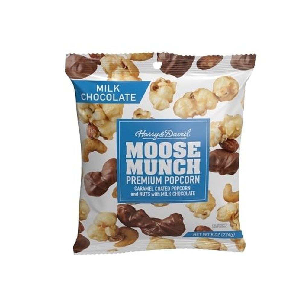 Harry & David Milk Chocolate Moose Munch Gourmet Popcorn, 8 Ounce -- 6 Per Case