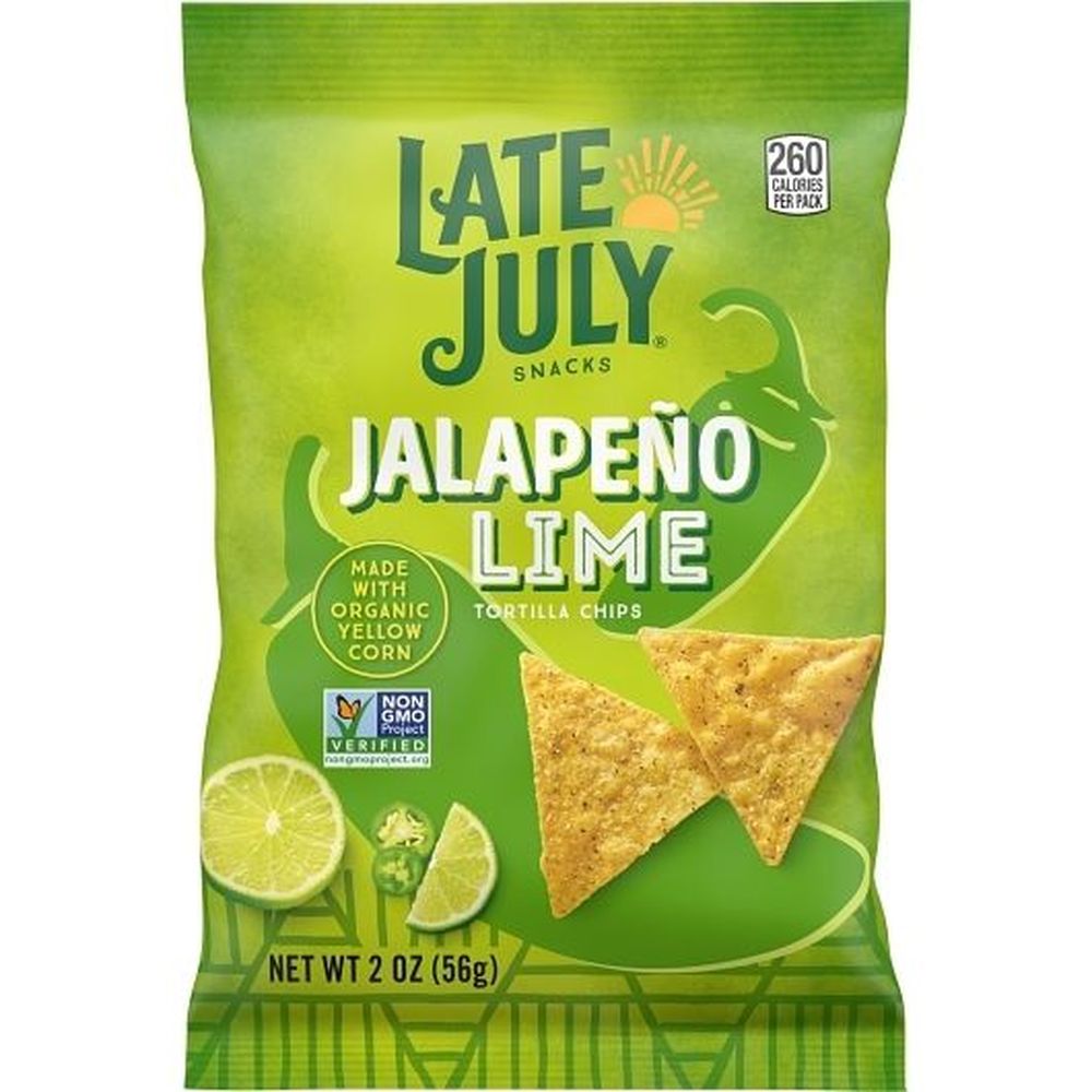 Late July Jalapeno Lime Tortilla Chips, 2 Ounce -- 24 Per Case
