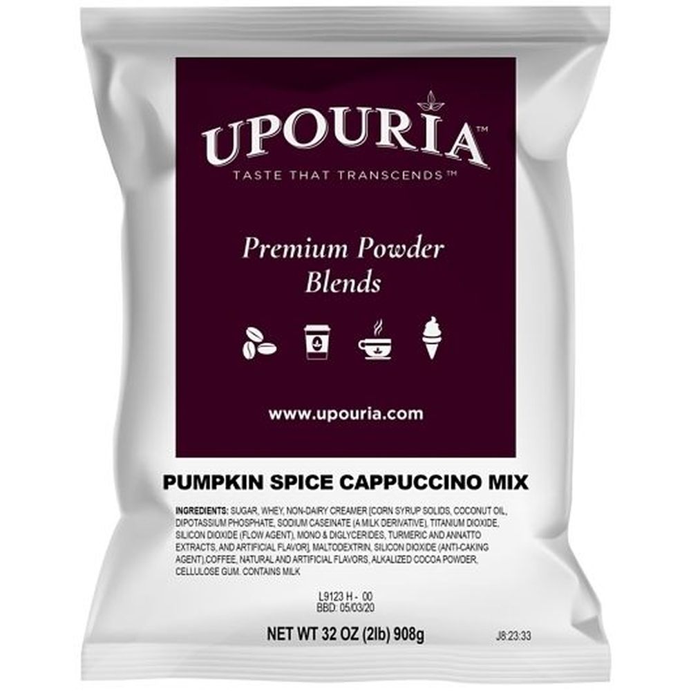 Upouria Pumpkin Spice Cappuccino Mix, 2 Pound -- 6 Per Case