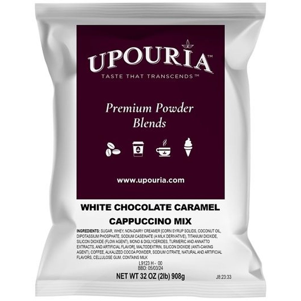 Upouria White Chocolate Caramel Cappuccino Mix, 2 Pound -- 6 Per Case