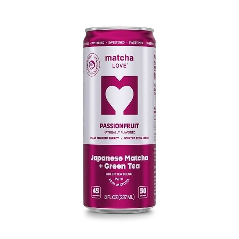 Matcha Love Passion Fruit Japanese Matcha Plus Green Tea, 8 Fluid Ounce Can -- 12 Per Case