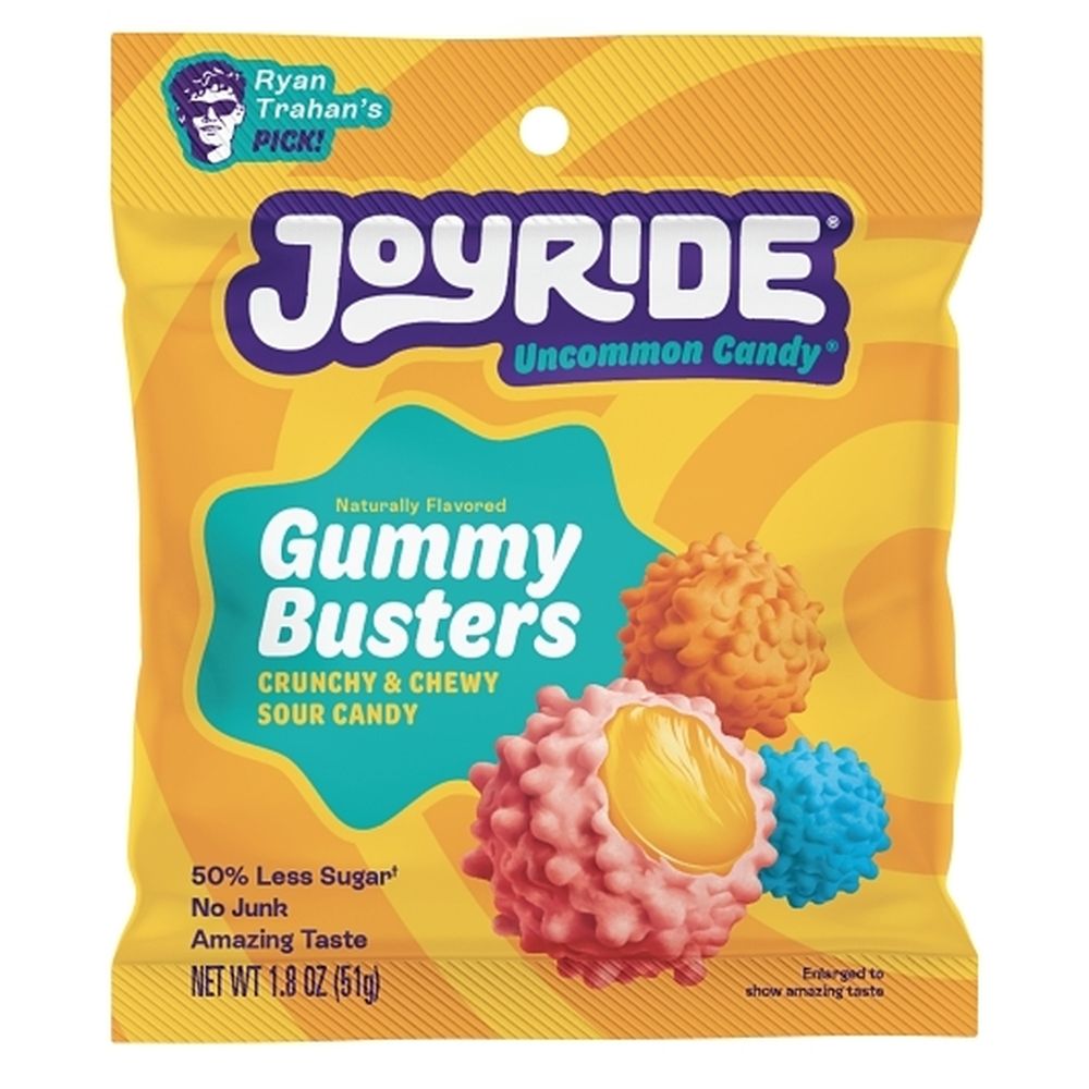 Joyride Gummy Busters Crunchy And Chewy Sour Candy, 1.8 Ounce -- 64 Per Case
