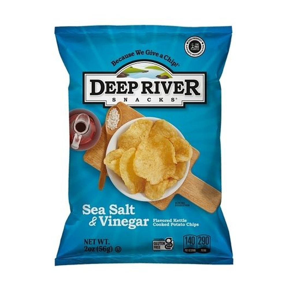 Deep River Snacks Salt And Vinegar Kettle Potato Chips, 2 Ounce -- 24 Per Case