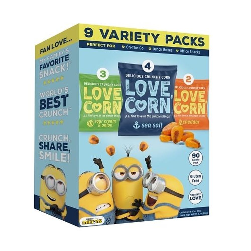 Love Corn Delicious Crunchy Corn Snacks - Variety Pack, 6.3 Ounce -- 4 Per Case