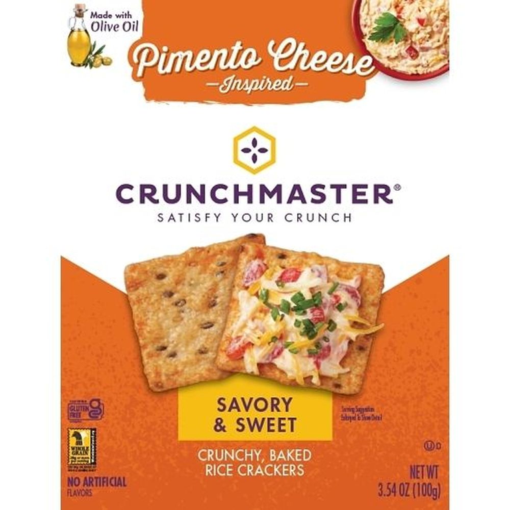 Crunchmaster Pimento Cheese Multi-grain Cracker With Pepper And Cheese Seasoning, 3.54 Ounce -- 6 Per Case