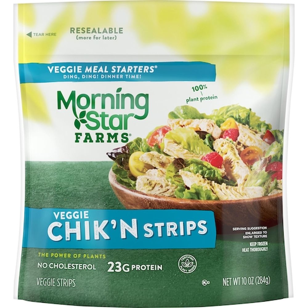 Morningstar Farms Meal Solutions Veggie Chik'n Strips, 10 Ounce -- 6 Per Case