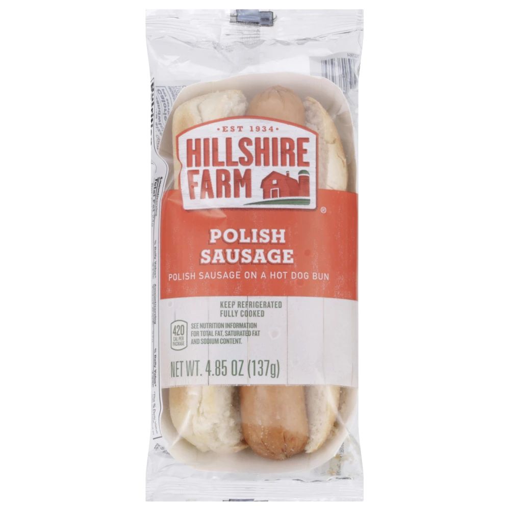 Polish Sausage on Hot Dog Bun