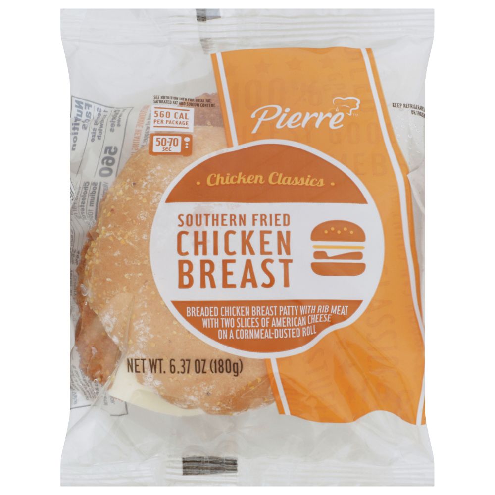 Pierre Jumbo Southern Fried Chicken Breast Sandwich, 6.37 Ounce -- 12 Per Case