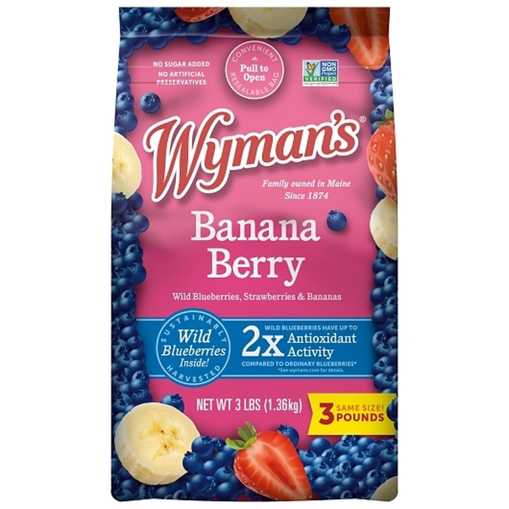 Wyman's Banana Berry With Wild Blueberries, 3 Pound -- 6 Per Case