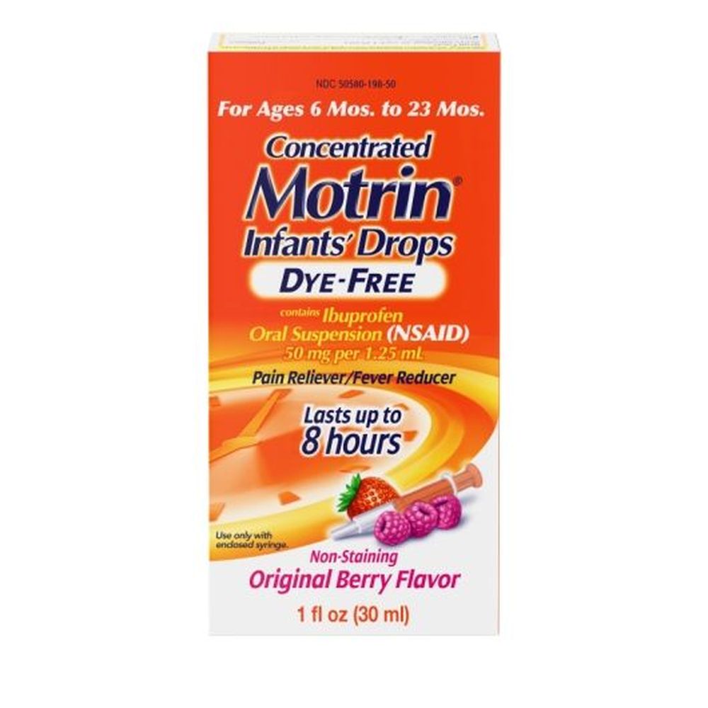 Motrin Original Berry Flavor Concentrated Infants Drops, 1 Fluid Ounce -- 36 Per Case