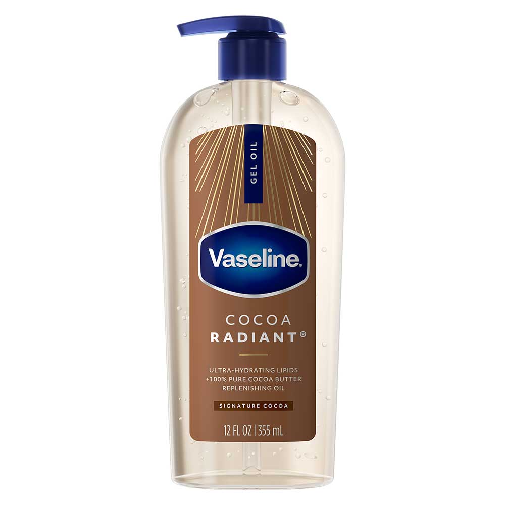 Vaseline Intensive Care Cocoa Radiant Gel Oil, 12 Ounce -- 6 Per Case
