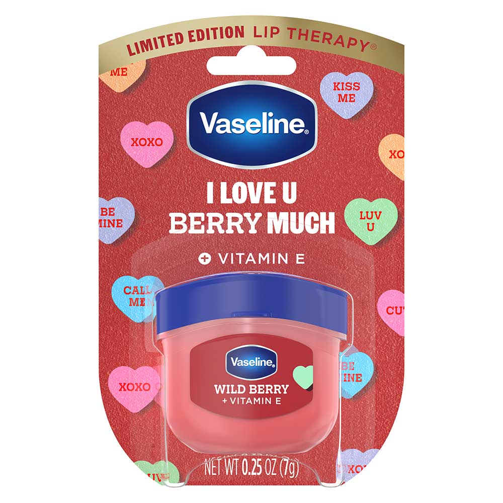 Vaseline Wildberry Valentines Day Lip Therapy Lip Balm, 0.25 Ounce -- 32 Per Case