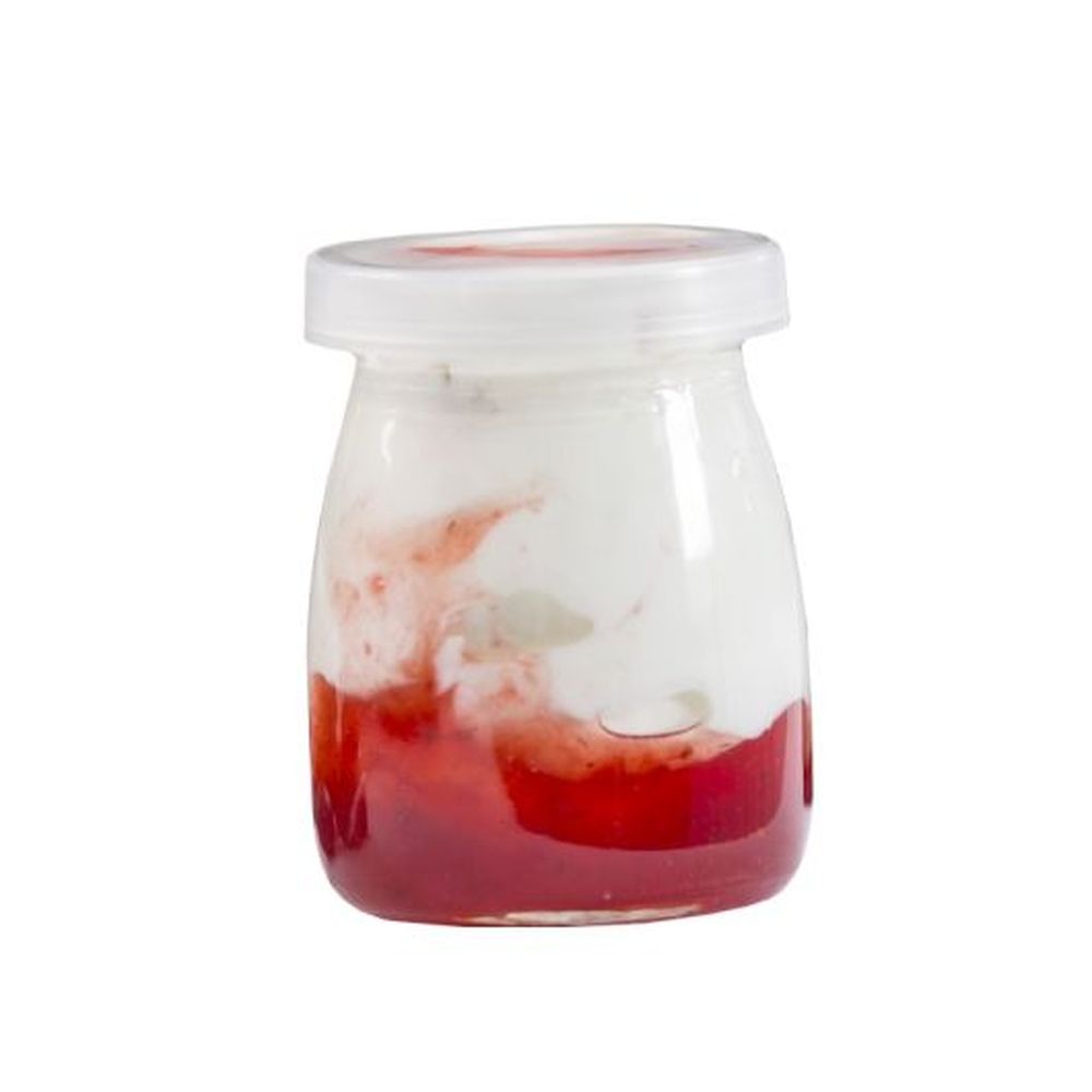 Tablecraft 4 Ounce Single-serve Glass Jar With Lid, 12 Count -- 4 Per Case