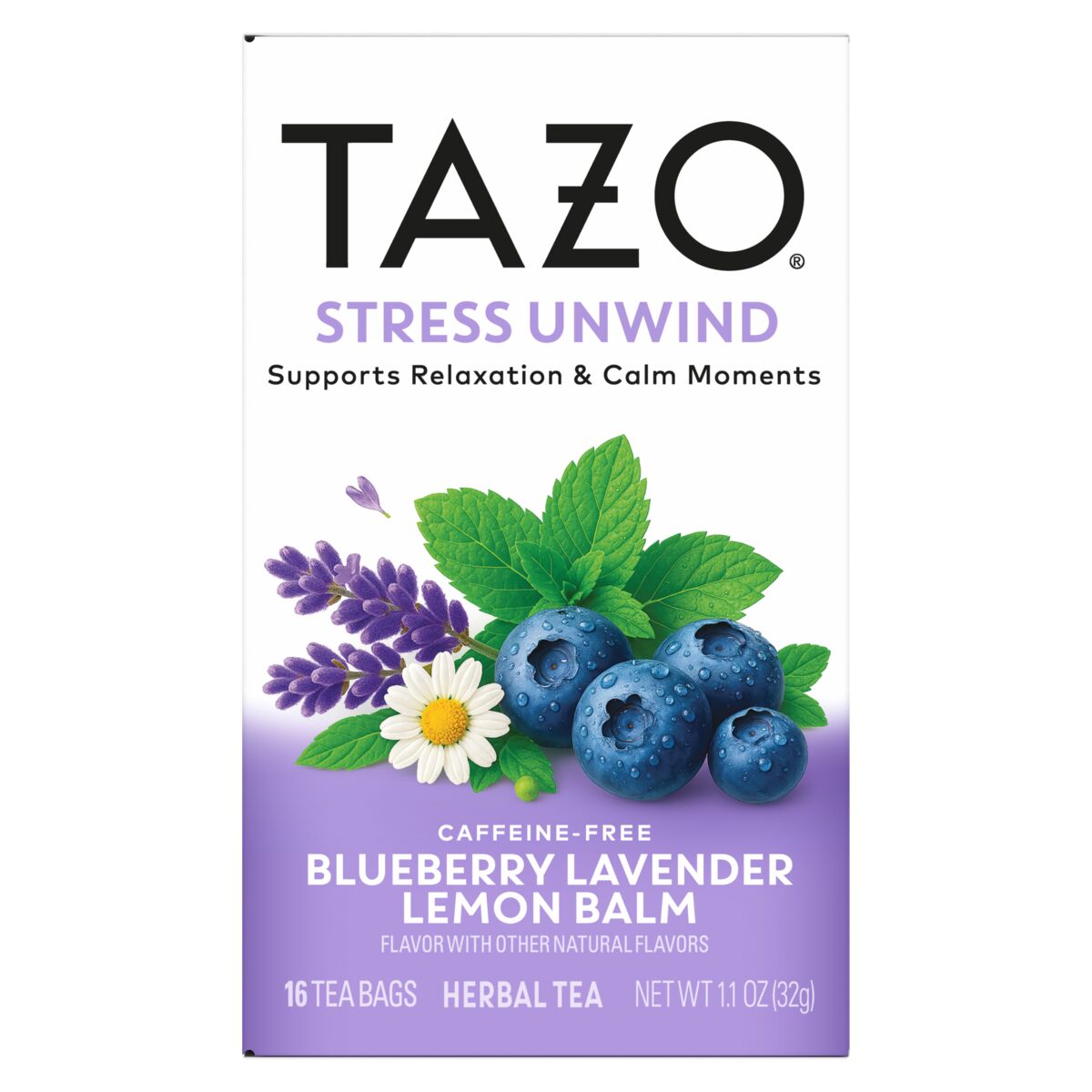 Tazo Blueberry Lavender Lemon Balm Tea Bag, 0.069 Pound -- 6 Per Case