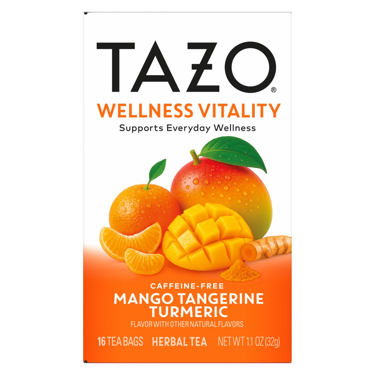 Tazo Mango Tangerine Turmeric Tea Bag, 0.069 Pound -- 6 Per Case