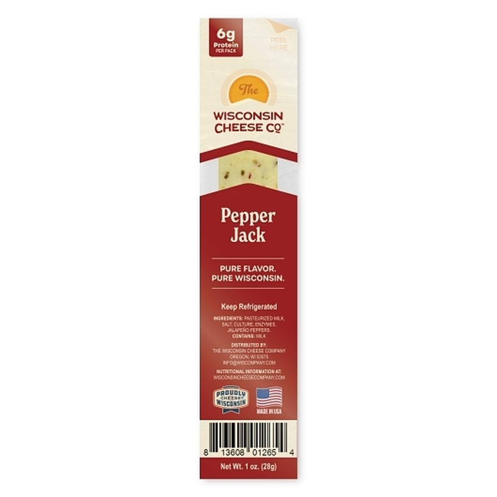 The Wisconsin Cheese Company Pepper Jack Cheese Stick, 1 Ounce -- 192 Per Case
