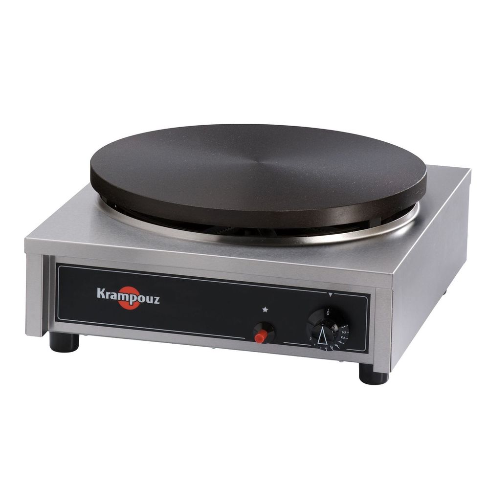 Krampouz Stainless Steel Luxury Range Square Frame Natural Gas Crepe Maker, 20.5 Inch X 16.9 X 7.6 Inch