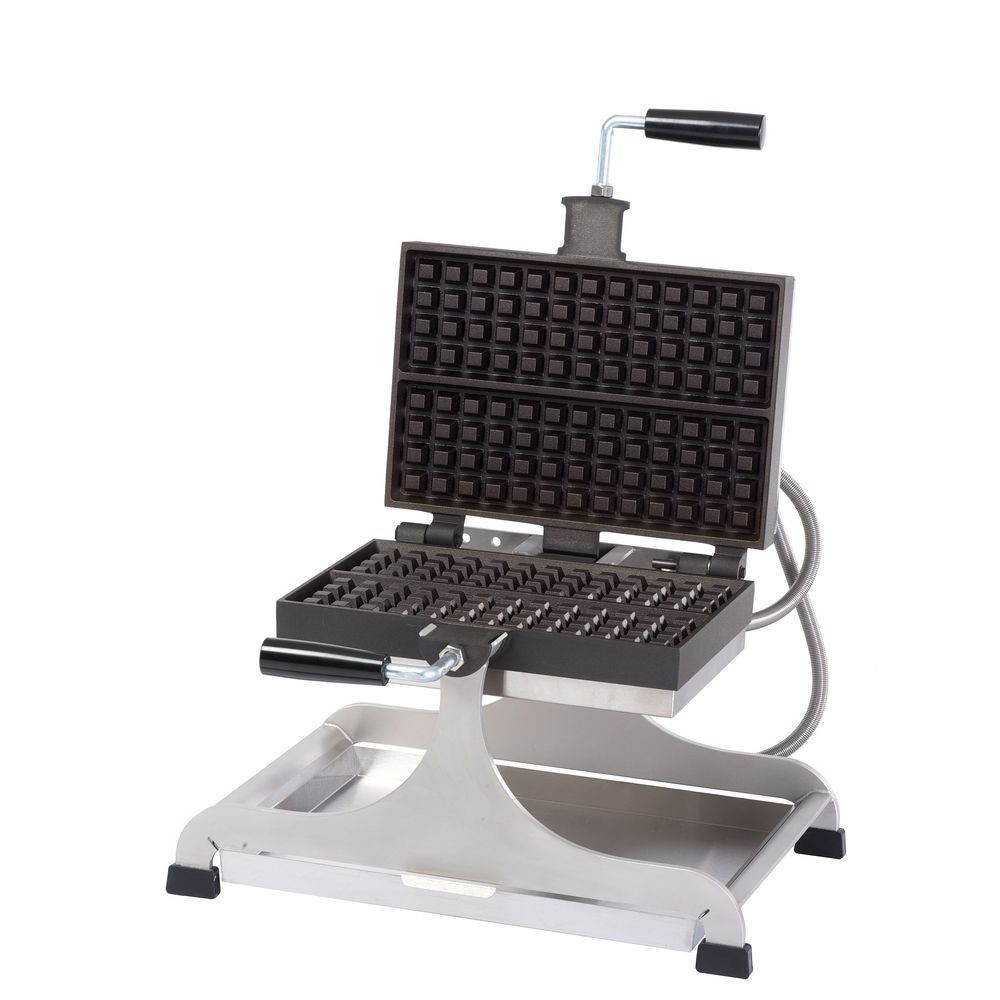 Krampouz 240v Swivel 4 X 13 Inch Liege Waffle Maker With 180° Opening, 19.4 X 17.2 X 16.1 Inch