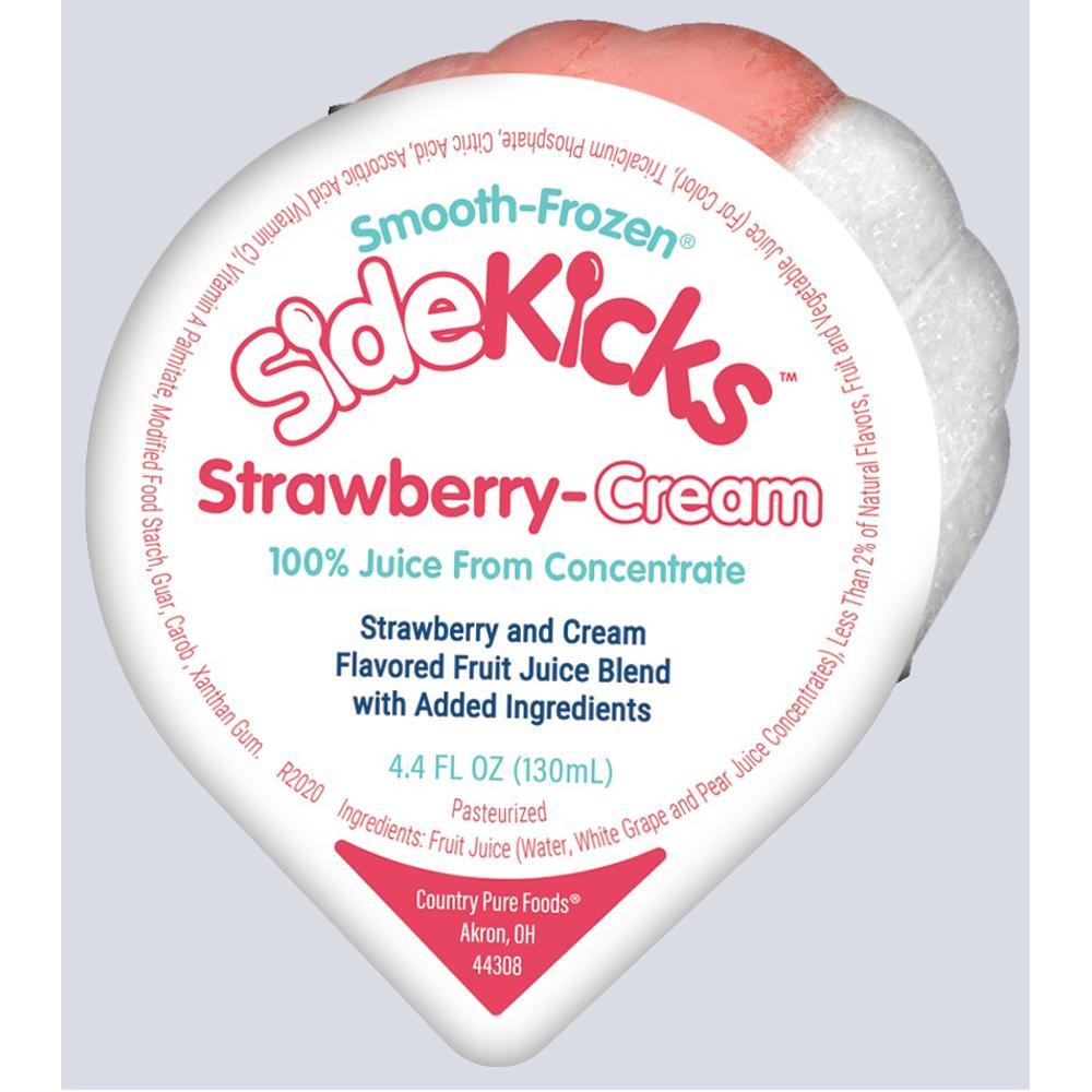 Sidekicks Smooth Frozen Strawberry-cream Flavored 100 Percent Fruit Juice, 4.4 Fluid Ounce Cup -- 84 Per Case