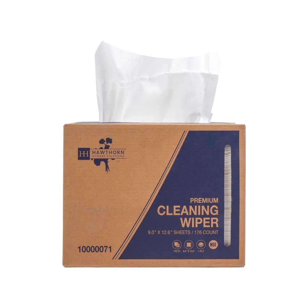 Hawthorn White Paper Premium Large Cleaning Wiper, 9 X 12.6 Inch -- 1760 Per Case