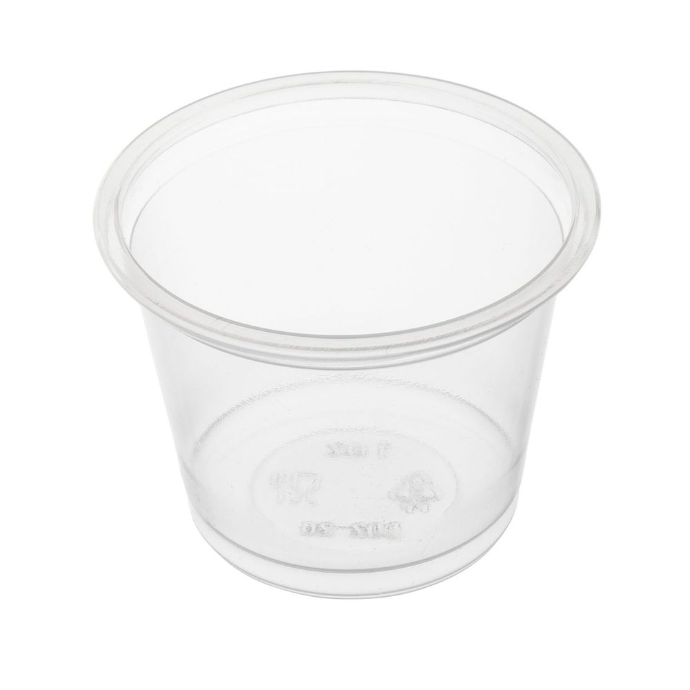 Jovials Clear Polypropylene Portion Cup, 1 Ounce Capacity -- 2500 Per Case