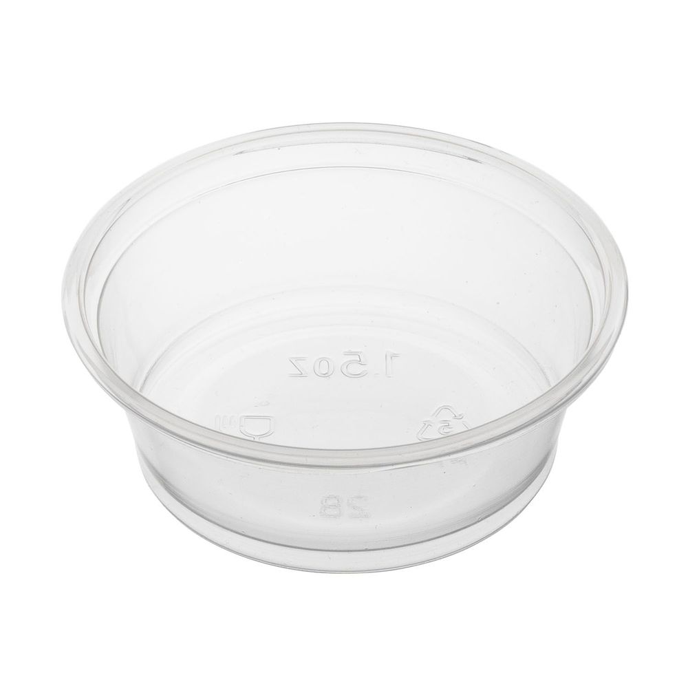 Jovials Clear Polypropylene Portion Cup, 1.5 Ounce Capacity -- 2500 Per Case