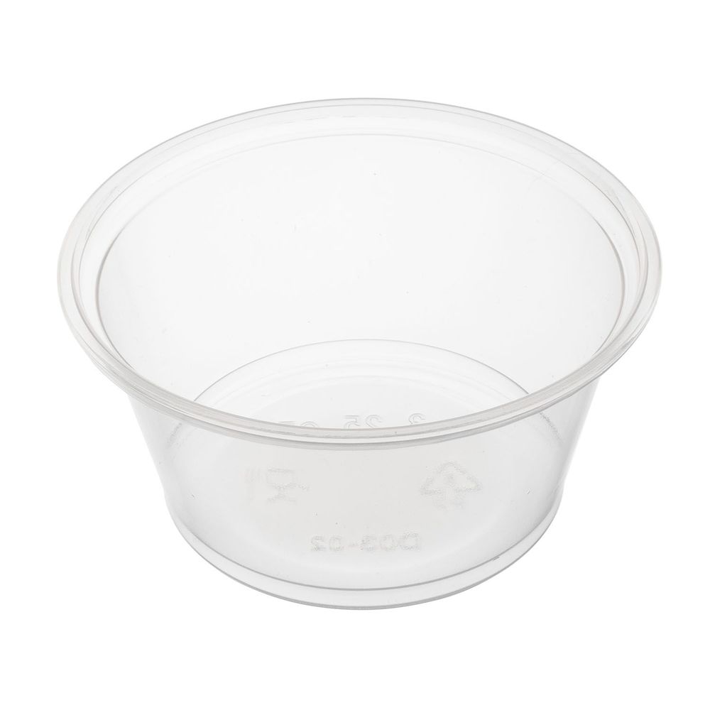 Jovials Clear Polypropylene Portion Cup, 3.25 Ounce Capacity -- 2500 Per Case