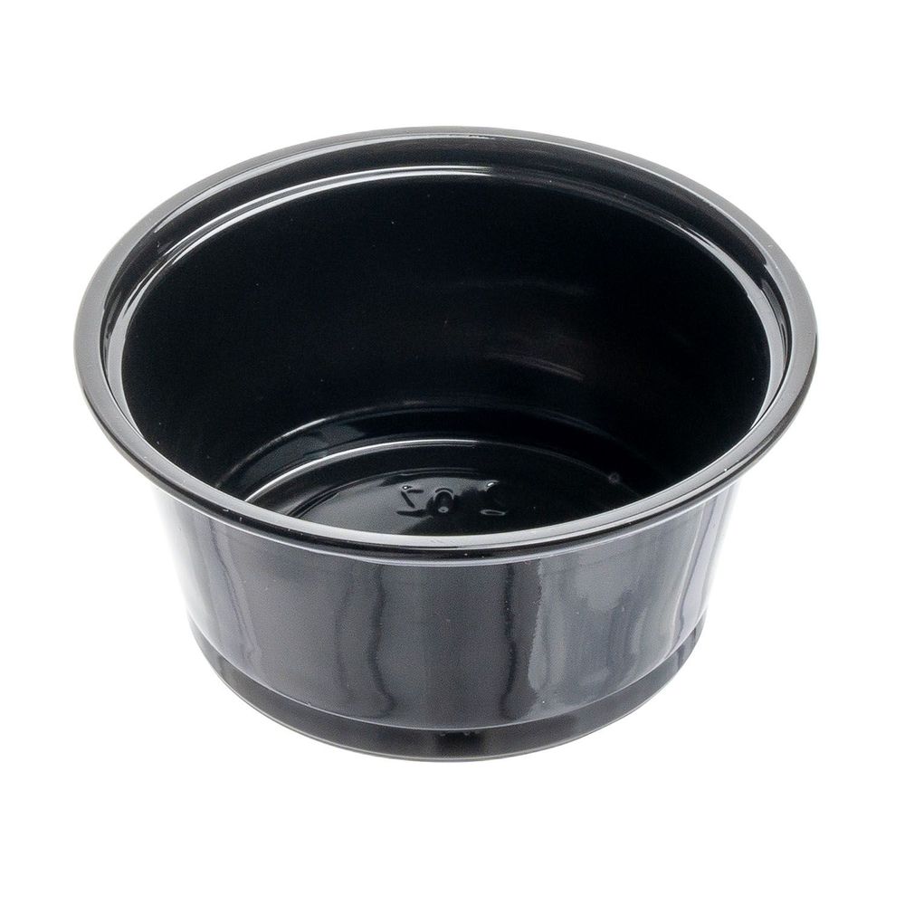 Jovials Black Polypropylene Portion Cup, 2 Ounce Capacity -- 2500 Per Case