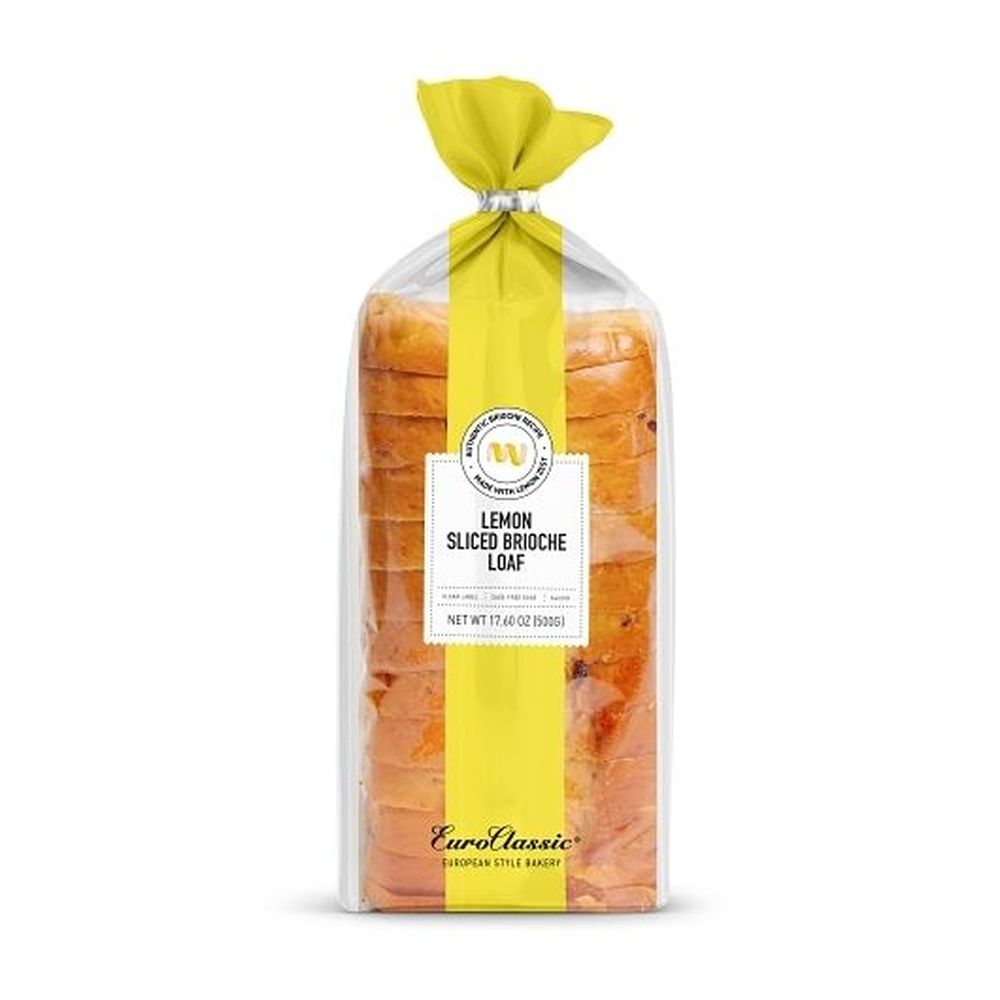 Euroclassic Fully Baked Sliced Lemon Brioche Loaf, 17.6 Ounce -- 12 Per Case