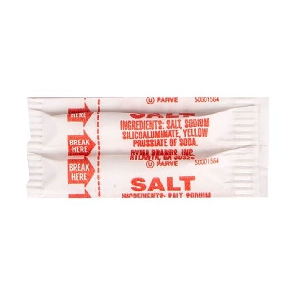 Packet Brand Unique Grade Salt - Fluted Packet, 0.75 Gram -- 6000 Per Case