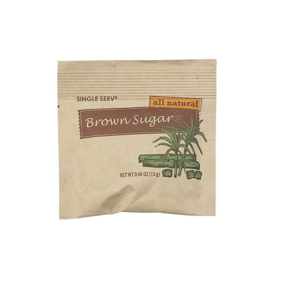 Single Serv Brown Sugar Packet, 13 Gram -- 96 Per Case