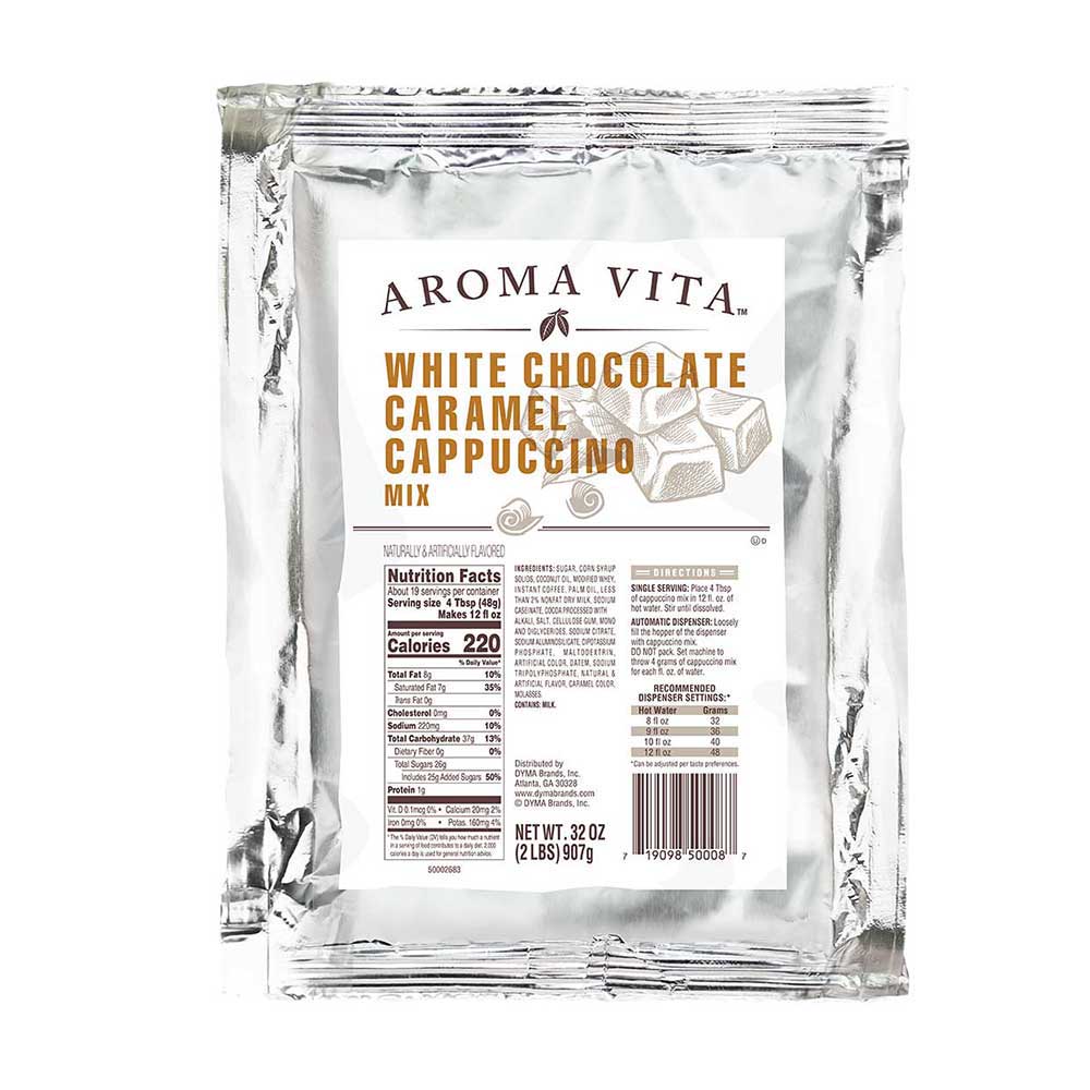 Aroma Vita White Chocolate Cappuccino, 2 Pound -- 6 Per Case