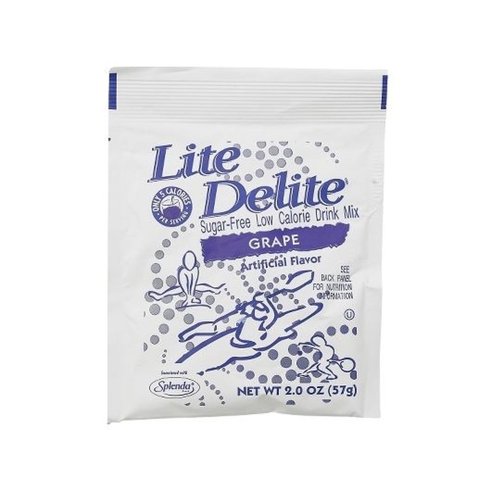 Lite Delite Sugar Free Grape Drink Mix, 2 Ounce -- 12 Per Case