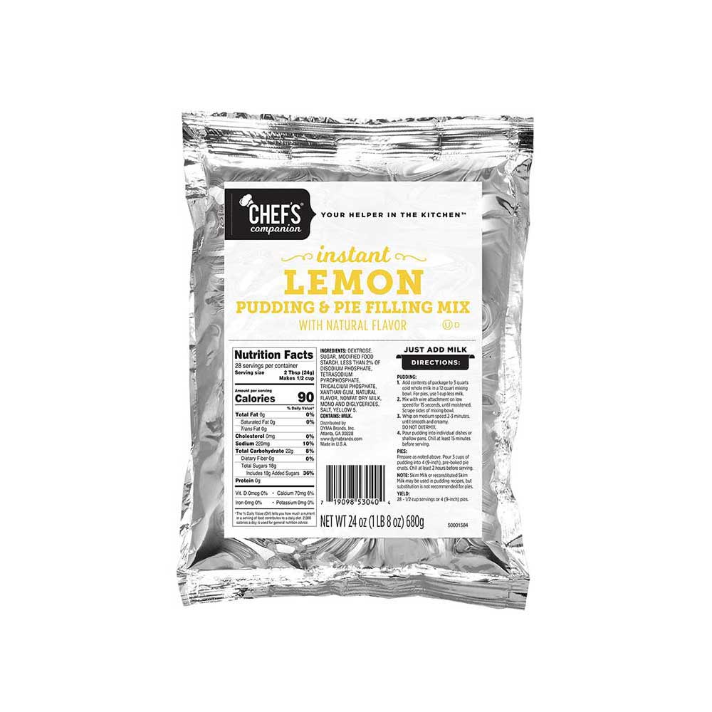 Chef's Companion Lemon Instant Pudding Mix, 24 Ounce -- 12 Per Case