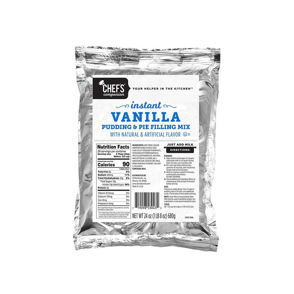 Chef's Companion Instant Vanilla Pudding Mix, 24 Ounce -- 12 Per Case