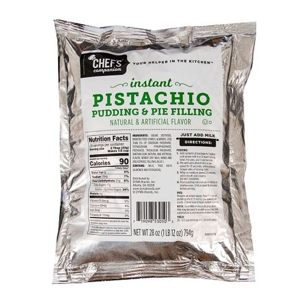 Chefs Companion Instant Pistachio Pudding Mix, 28 Ounce -- 12 per case.
