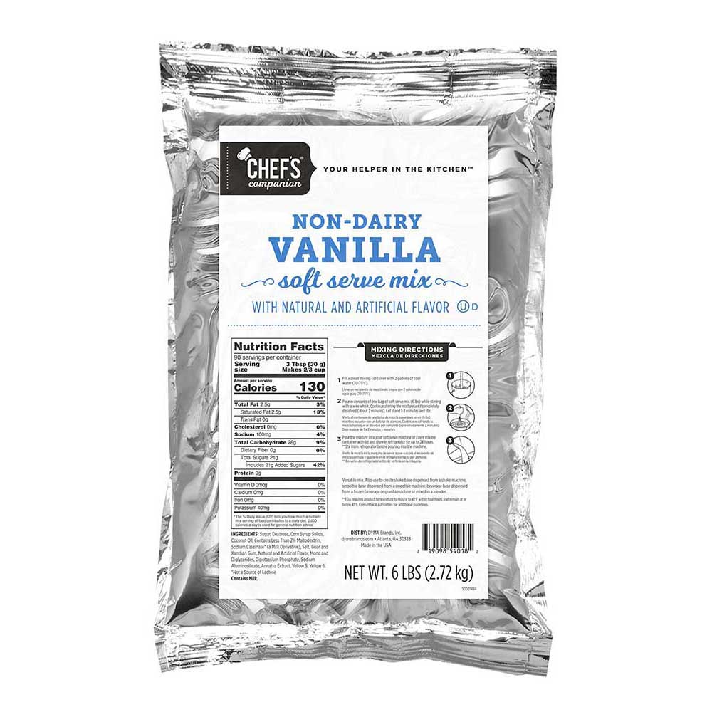 Chef's Companion Vanilla Non Dairy Soft Serve Mix, 6 Pound -- 1 Each