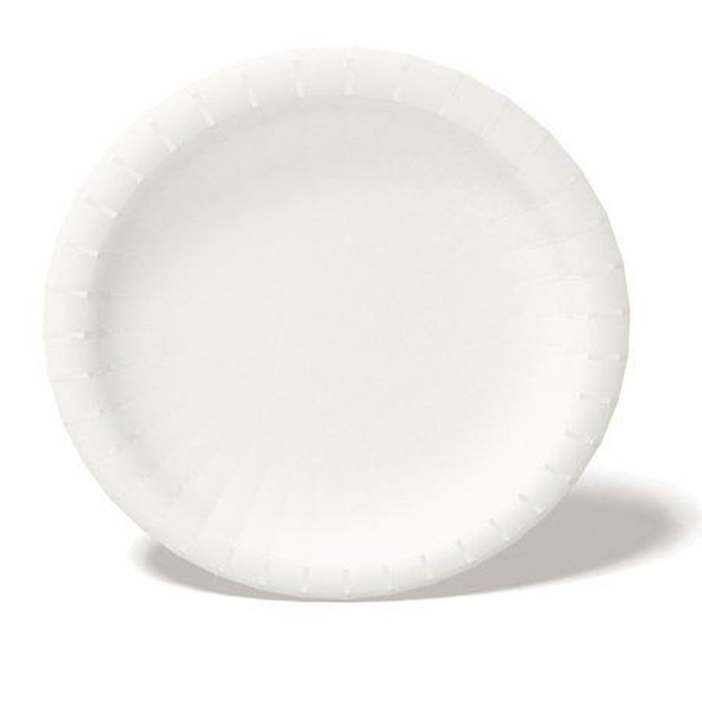 White Carte Blanc Heavy Weight Paper Plate