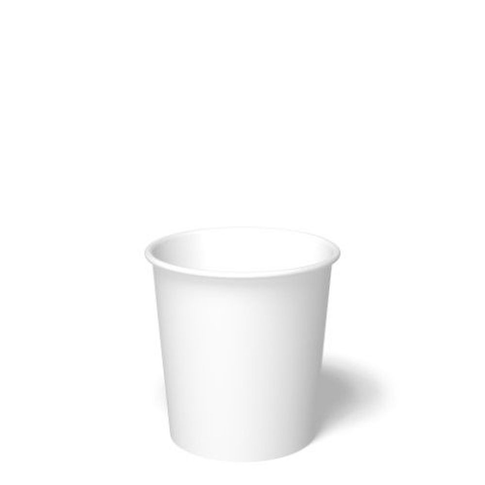 White Carte Blanc Print PE Coated Paper Tall Food Container