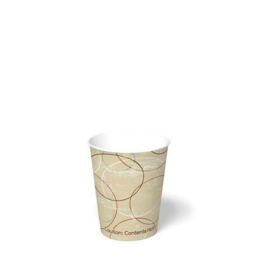 PE Coated Champagne Print Paper Hot Cup 8 Ounce