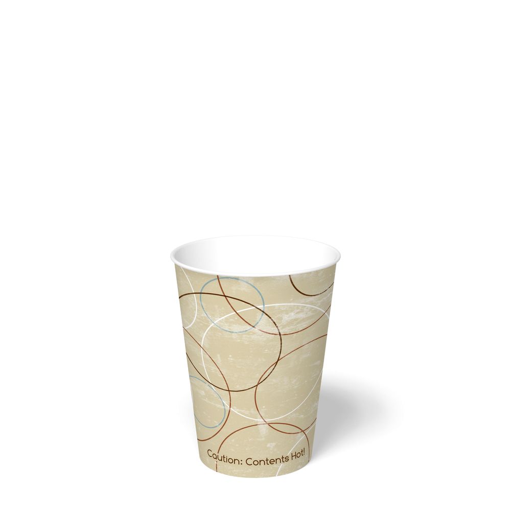 PE Coated Champagne Print Paper Hot Cup 10 Ounce