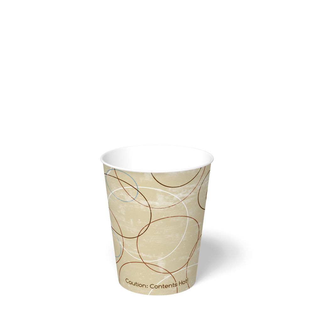 PE Coated Champagne Print Paper Hot Cup 12 Ounce
