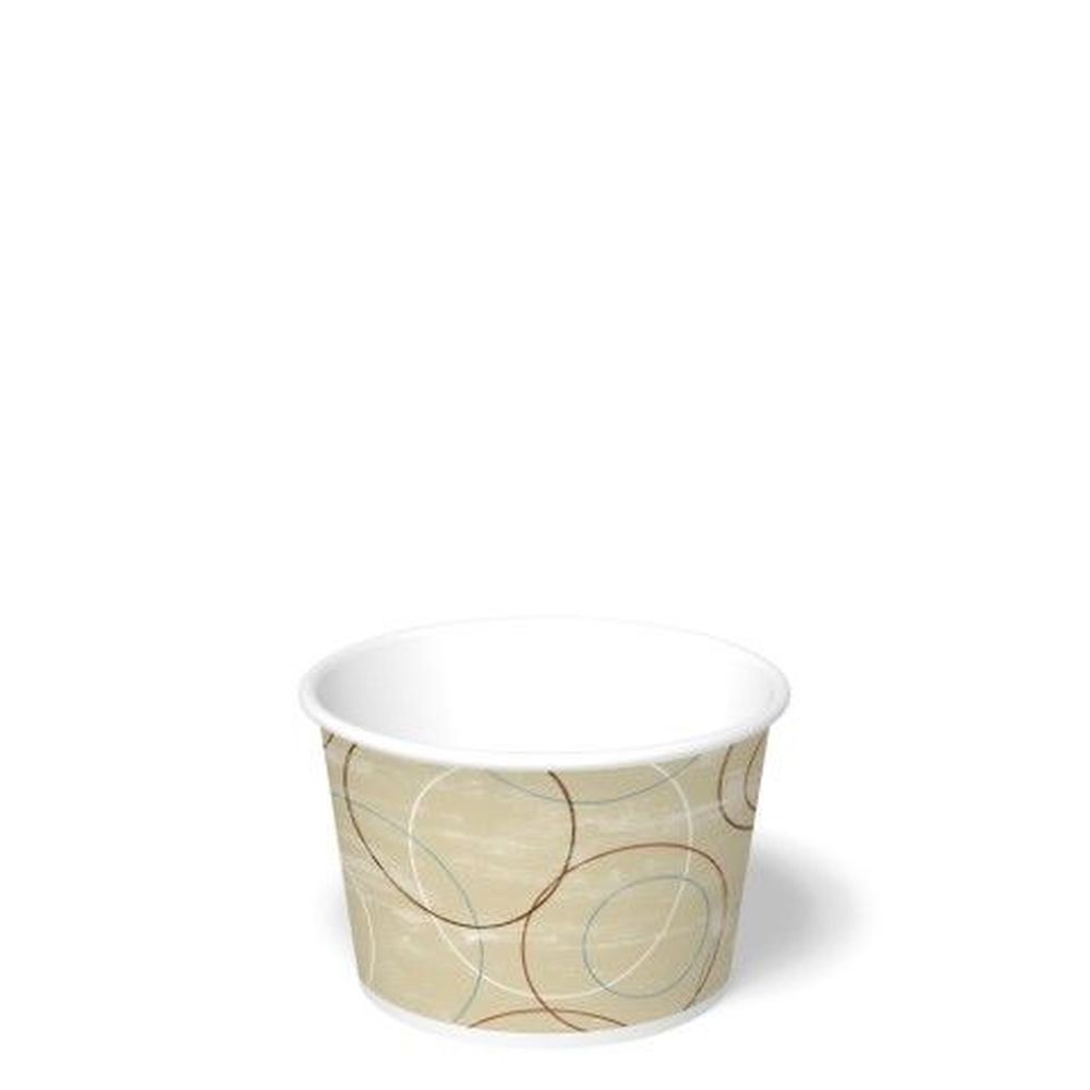 Champagne Print PE Coated Paper Food Container 12 Ounce