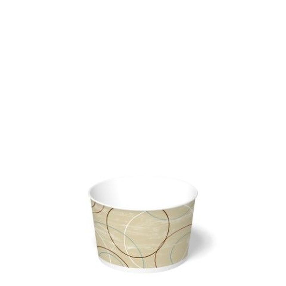 Champagne Print Paper White Lid Food Container